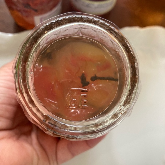 One half pint jar of Non GMO watermelon rind preserves from Yellow Flower Farm. - Picture 4 of 4